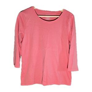 L.L. Bean Minimalist Clean Girl Supima Cotton 3/4 Sleeve Top Women’s M-Reg